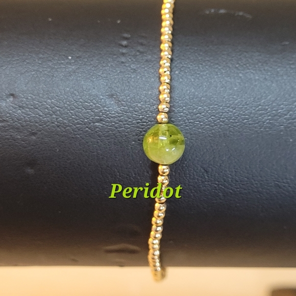 Mother's/Family Bracelets Semi-precious Gemstone/18K Gold-plated Beads - Picture 9 of 15